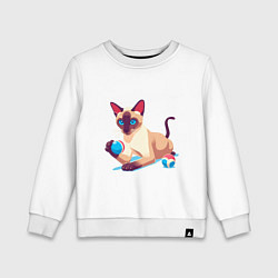 Детский свитшот Игривый сиамский котик