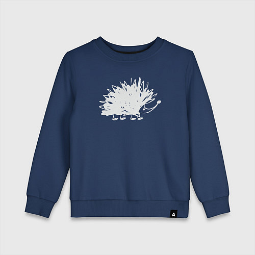 Детский свитшот Лесной ёжик / Тёмно-синий – фото 1