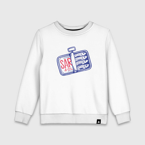Детский свитшот Сардины / Белый – фото 1
