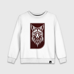 Детский свитшот Лис на багровом фоне