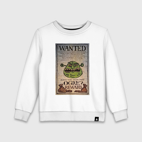 Детский свитшот Разыскивается огр / Белый – фото 1