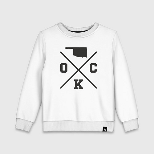 Детский свитшот Map OKC / Белый – фото 1
