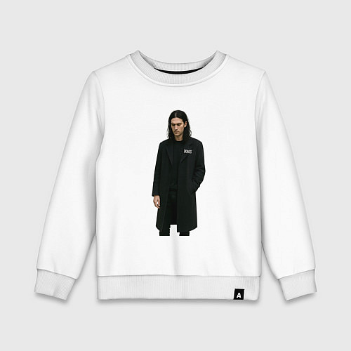Детский свитшот Задумчивый Bones / Белый – фото 1