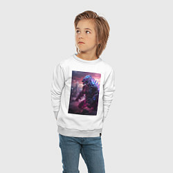 Свитшот хлопковый детский Годзилла посреди мегаполиса, цвет: белый — фото 2