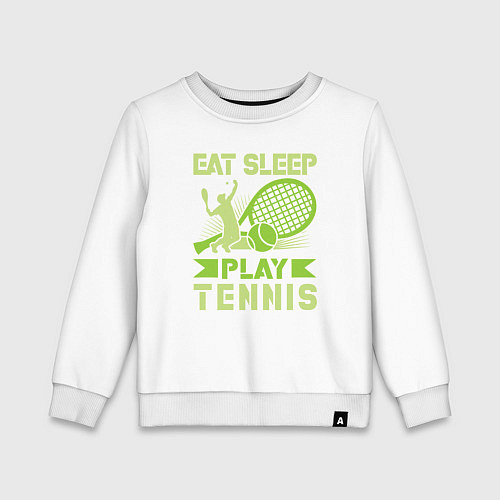 Детский свитшот Есть спать играть в теннис / Белый – фото 1