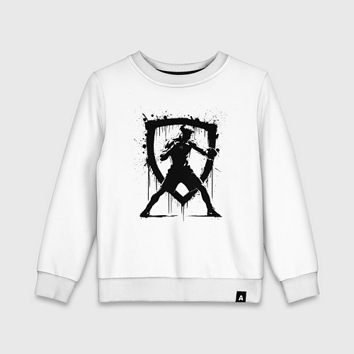 Детский свитшот Дастин Порье орнамент / Белый – фото 1