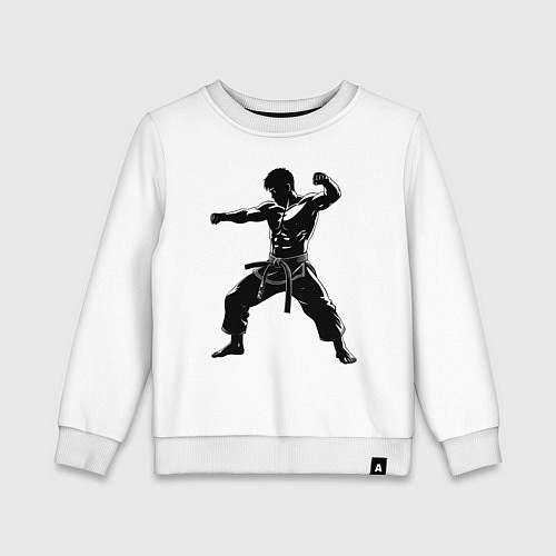 Детский свитшот Джиу-джитсу боец / Белый – фото 1