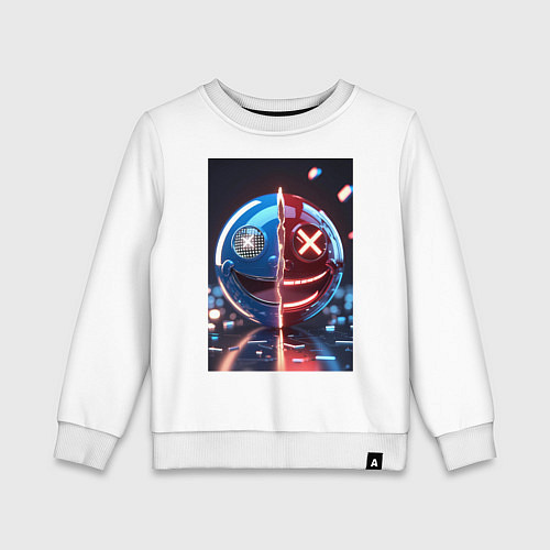 Детский свитшот Смайлик твоего настроения / Белый – фото 1