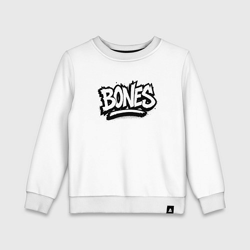 Детский свитшот Bones белый логотип / Белый – фото 1