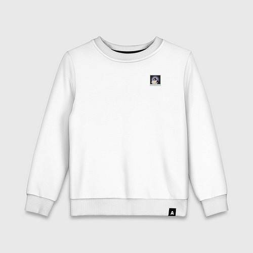 Детский свитшот Панк кот / Белый – фото 1