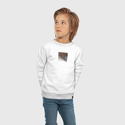 Свитшот хлопковый детский Brimstone cat meme Valorant, цвет: белый — фото 2