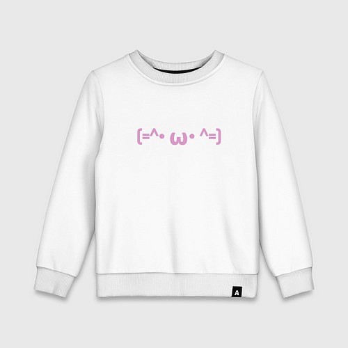 Детский свитшот Милые, японские смайлы / Белый – фото 1