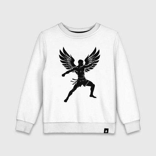 Детский свитшот Крылатый ММА боец / Белый – фото 1