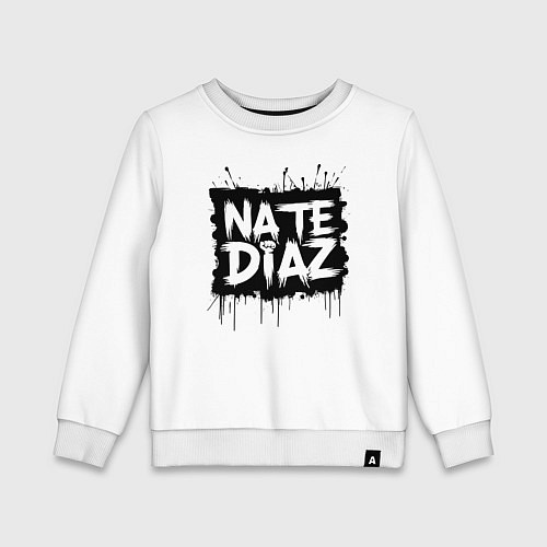 Детский свитшот Найт Диаз граффити / Белый – фото 1