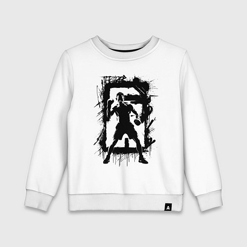 Детский свитшот Тони Фергюсон в черном / Белый – фото 1