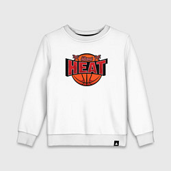 Свитшот хлопковый детский Майами Хит - баскетбол, цвет: белый