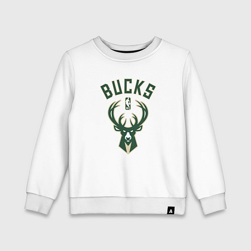 Детский свитшот Милуоки Бакс - команда НБА / Белый – фото 1