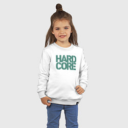 Свитшот хлопковый детский Hardcore life, цвет: белый — фото 2