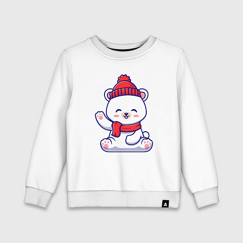 Детский свитшот Hello bear / Белый – фото 1