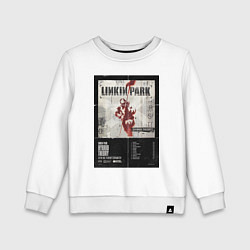 Свитшот хлопковый детский Linkin Park альбом Hybrid Theory, цвет: белый