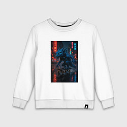 Свитшот хлопковый детский Дракон на Колесах, цвет: белый