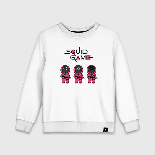 Детский свитшот Squid game boys / Белый – фото 1