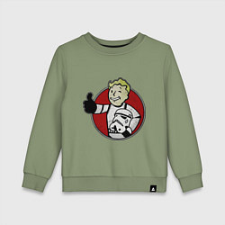 Свитшот хлопковый детский Vault storm trooper, цвет: авокадо
