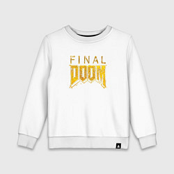 Детский свитшот Doom final gold logo