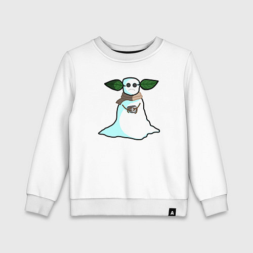 Детский свитшот Снеговик Йода / Белый – фото 1