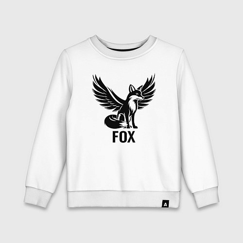 Детский свитшот Лис с крыльями / Белый – фото 1