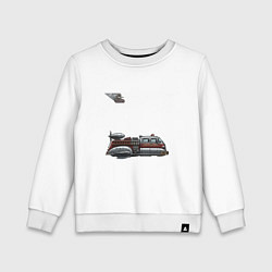 Детский свитшот Летающая пожарная машина ретрофутуризм