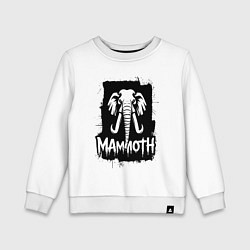 Свитшот хлопковый детский Мамонт в стиле граффити, цвет: белый