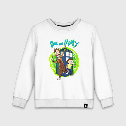 Детский свитшот Doc and Morty / Белый – фото 1