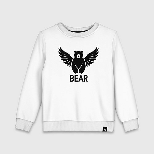 Детский свитшот Летающий медведь / Белый – фото 1
