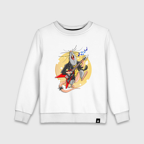 Детский свитшот Крысиный рок / Белый – фото 1