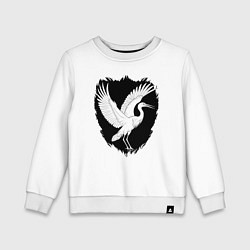 Детский свитшот Аист на черном щите