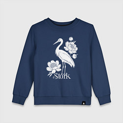 Детский свитшот Аист с цветами