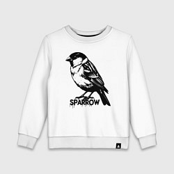 Детский свитшот Графический воробей