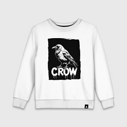 Детский свитшот Ворона в черном штрихе