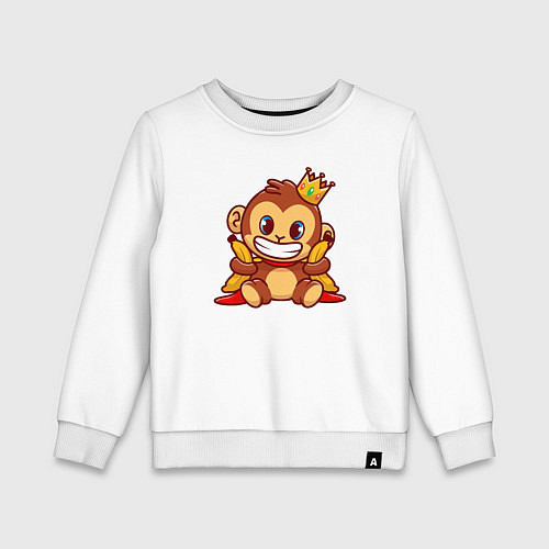Детский свитшот Король обезьян / Белый – фото 1