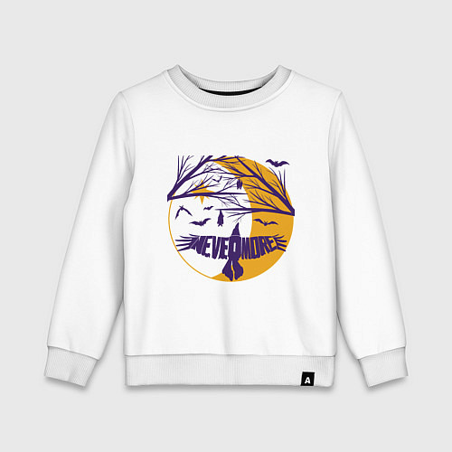 Детский свитшот Полёт в Невермор / Белый – фото 1
