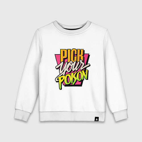 Детский свитшот Pick your poison / Белый – фото 1