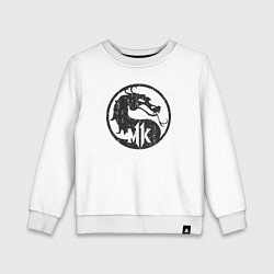Свитшот хлопковый детский Kombat dragon, цвет: белый