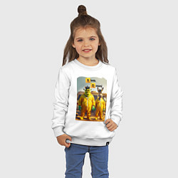 Свитшот хлопковый детский Shrek and Donkey - Breaking bad, цвет: белый — фото 2