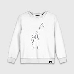 Свитшот хлопковый детский Оставайся высоким, цвет: белый