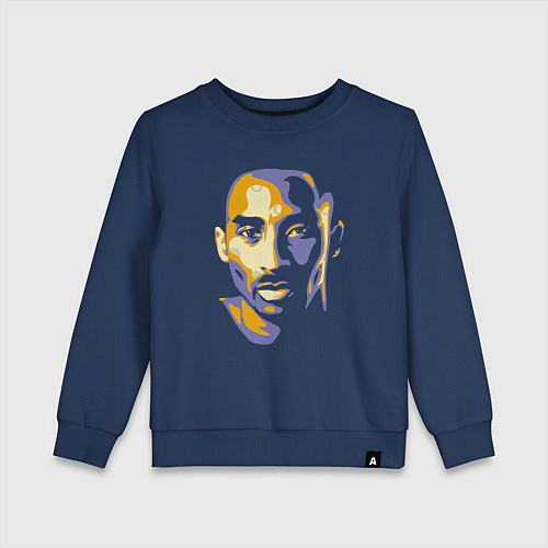 Детский свитшот Kobe Bryant face / Тёмно-синий – фото 1