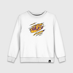 Свитшот хлопковый детский Lakers body, цвет: белый