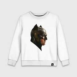 Свитшот хлопковый детский Face Batman, цвет: белый