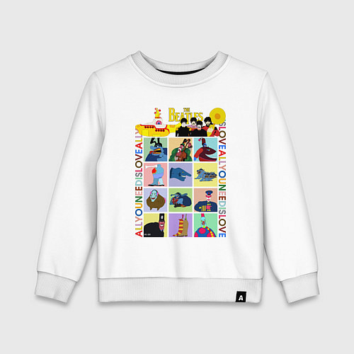Детский свитшот The Beatles Yellow Submarine / Белый – фото 1