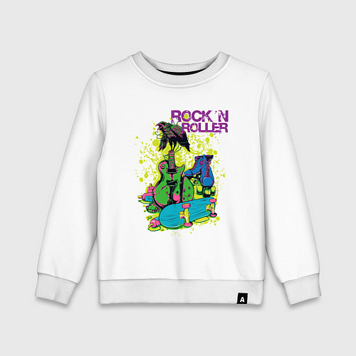 Детский свитшот Rock n Roller / Белый – фото 1